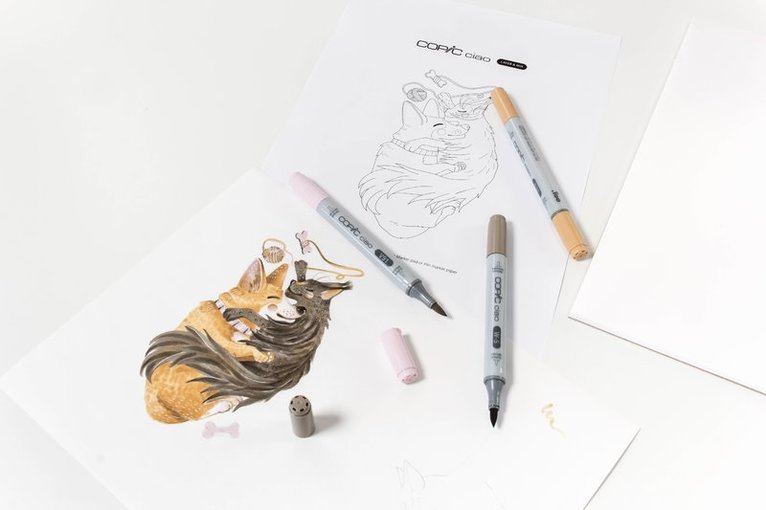 Marker Copic Ciao Layer & Mix 3-pack - Pet Palette, Övrigt