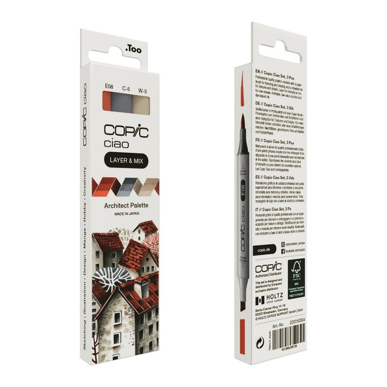 Marker Copic Ciao Layer & Mix 3-pack - Architect Palette   1
