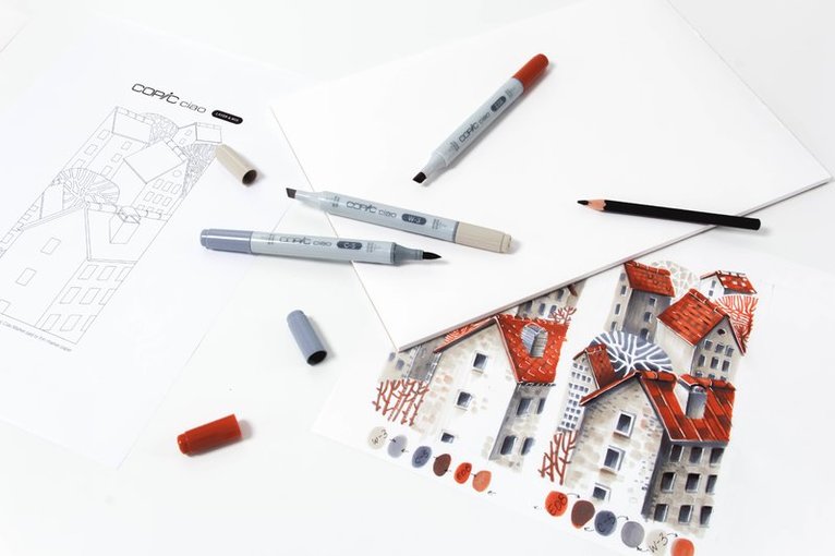 Marker Copic Ciao Layer & Mix 3-pack - Architect Palette   3