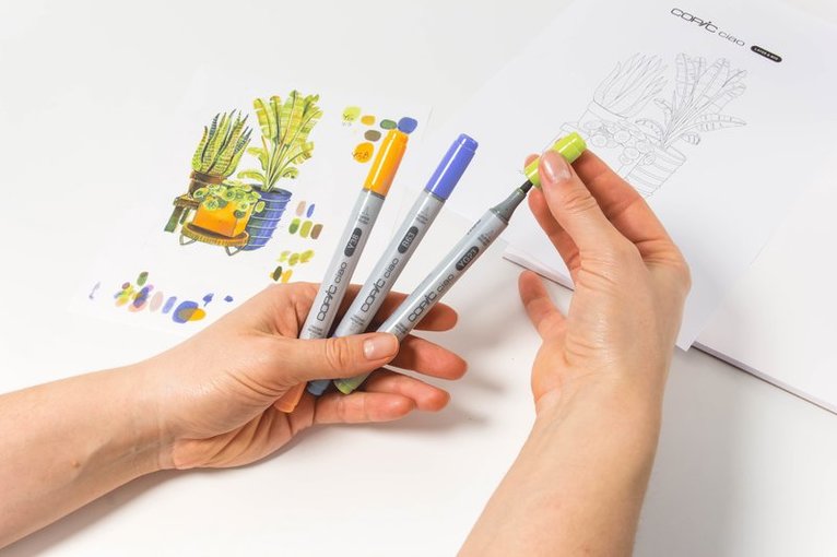 Marker Copic Ciao Layer & Mix 3-pack - Botanic Palette, Övrigt