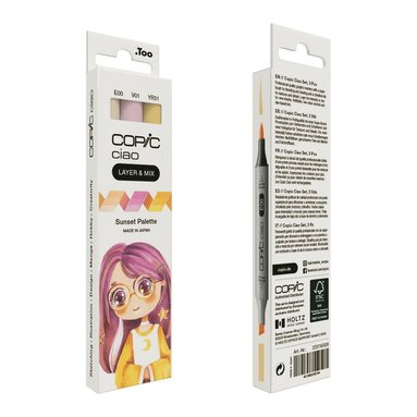 Marker Copic Ciao Layer & Mix 3-pack - Sunset Palette   1