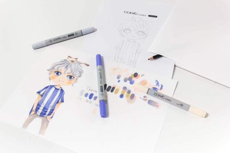 Marker Copic Ciao Layer & Mix 3-pack - Serene Palette, Övrigt