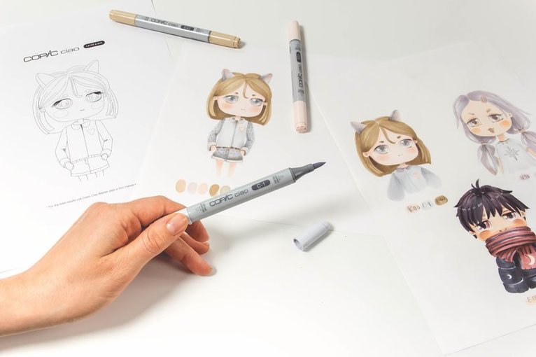 Marker Copic Ciao Layer & Mix 3-pack - Mellow Palette, Övrigt