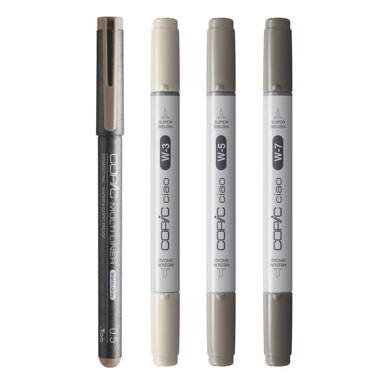Marker Copic Ciao Shade 4-pack - Dark Warm Grey, Övrigt