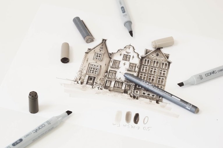 Marker Copic Ciao Shade 4-pack - Dark Warm Grey, Övrigt