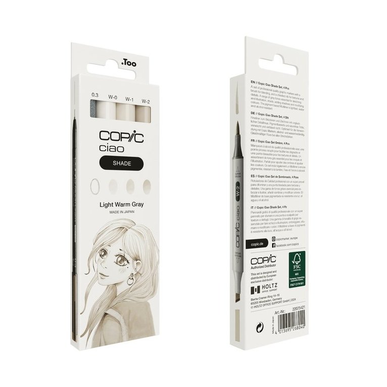 Marker Copic Ciao Shade 4-pack - Light Warm Grey, Övrigt