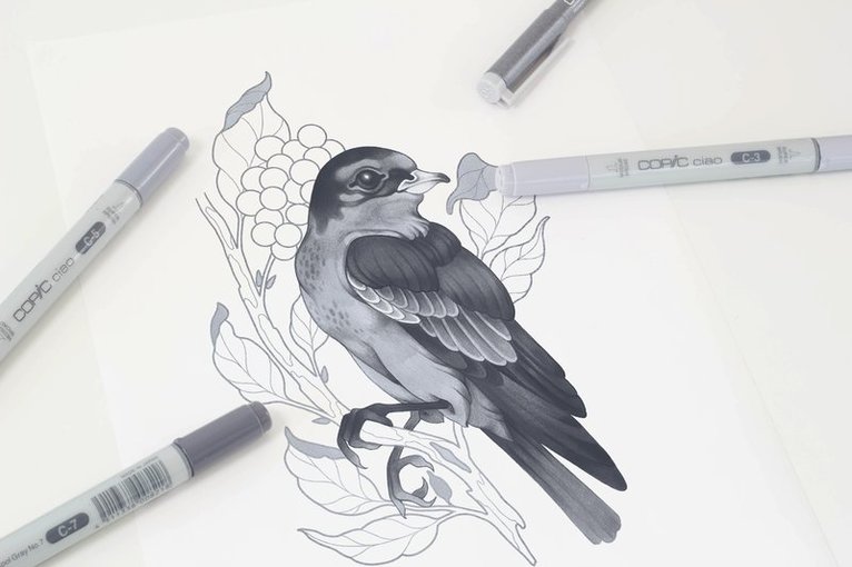 Marker Copic Ciao Shade 4-pack - Dark Cool Grey, Övrigt