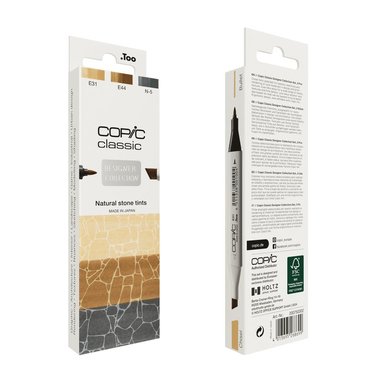 Marker Copic Classic Designer Collection 3-pack - Natural stone tints 