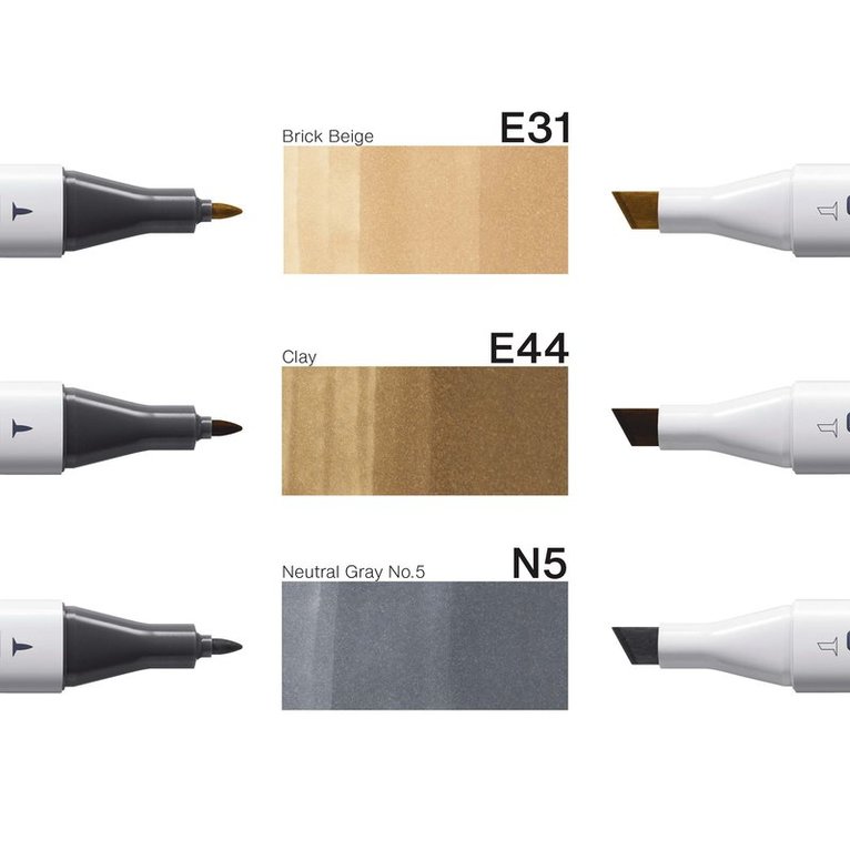 Marker Copic Classic Designer Collection 3-pack - Natural stone tints, Övrigt