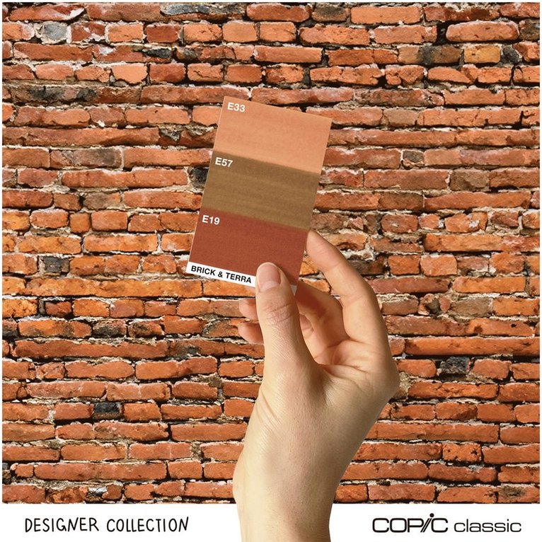 Marker Copic Classic Designer Collection 3-pack - Brick & terra tints, Övrigt