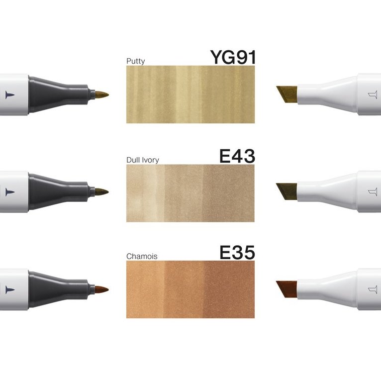 Marker Copic Classic Designer Collection 3-pack - Pale wood tints, Övrigt