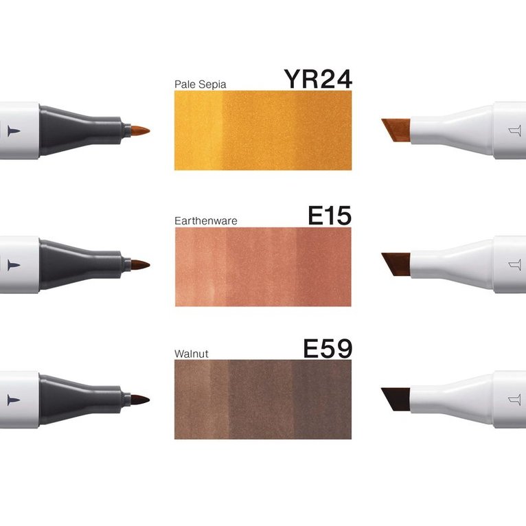Marker Copic Classic Designer Collection 3-pack - Vivid wood tints, Övrigt