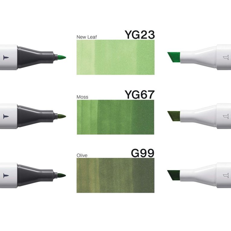 Marker Copic Classic Designer Collection 3-pack - Summer leaf tints, Övrigt
