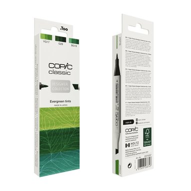 Marker Copic Classic Designer Collection 3-pack - Evergreen tints 1