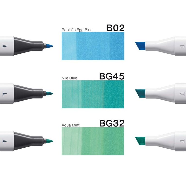 Marker Copic Classic Designer Collection 3-pack - Clear water tints, Övrigt