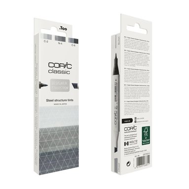 Marker Copic Classic Designer Collection 3-pack - Steel structure tints 1
