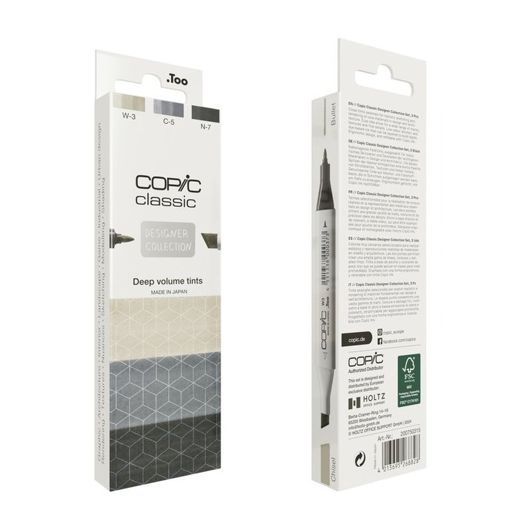 Marker Copic Classic Designer Collection 3-pack - Deep volume tints, Övrigt