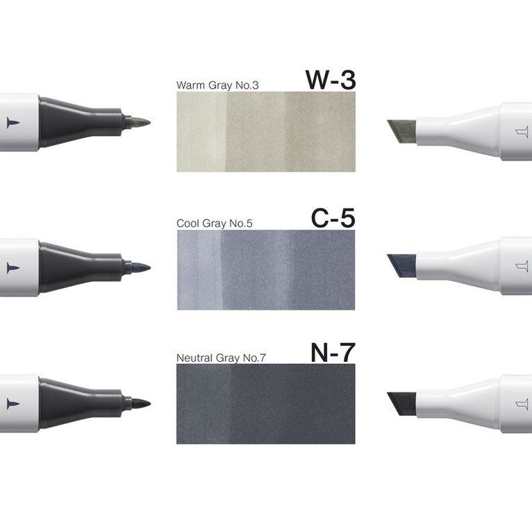 Marker Copic Classic Designer Collection 3-pack - Deep volume tints, Övrigt