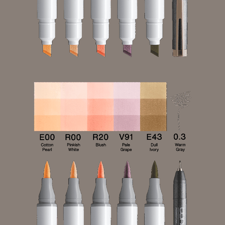 Marker Copic Ciao 5+1 Portrait Pastel Elegance, Övrigt