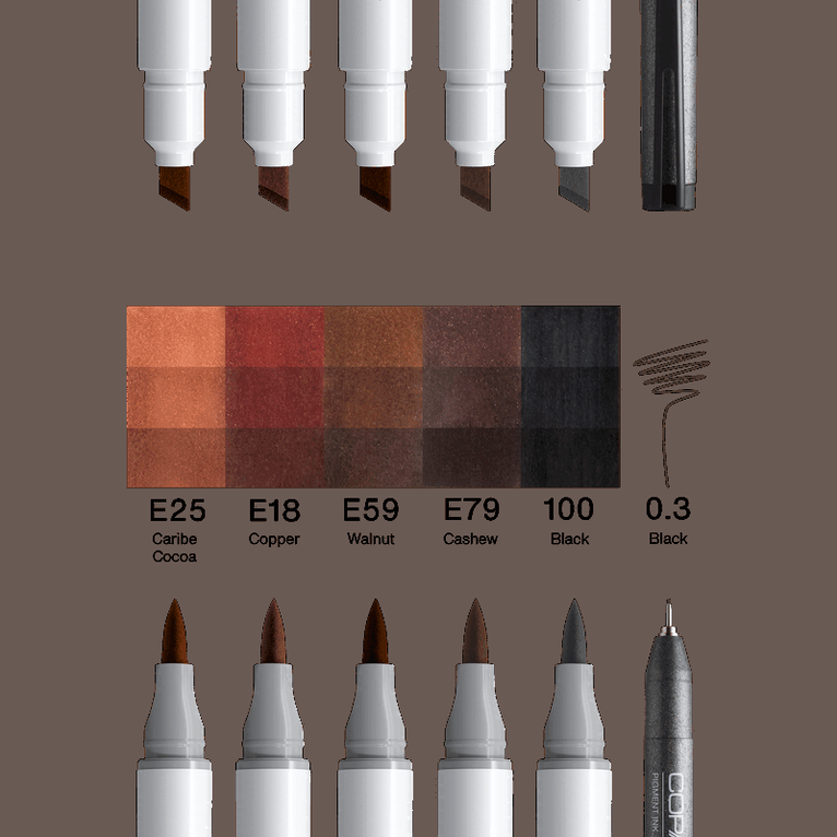 Marker Copic Ciao 5+1 Portrait Earth Charm, Övrigt