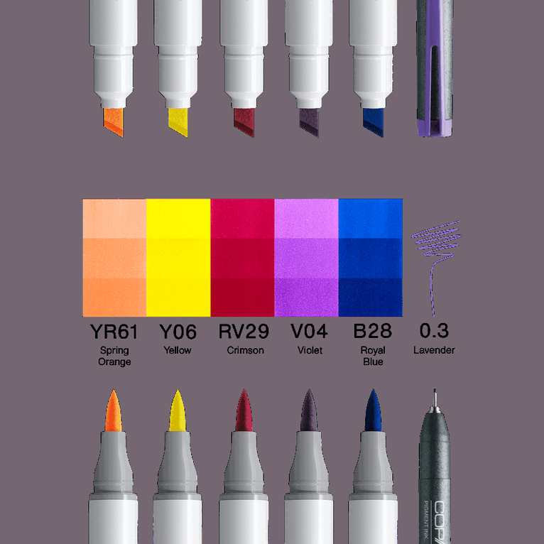 Marker Copic Ciao 5+1 Manga Kaito, Övrigt