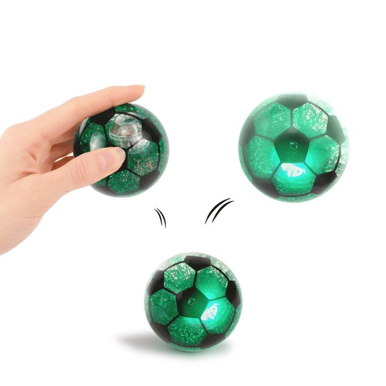 Studsboll med ljus - fotboll Ø 6,3cm, Övrigt