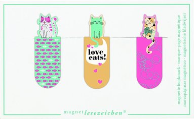 Bokmärke med magnet - Love Cats