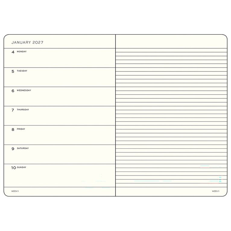 Kalender 2026-2027 Leuchtturm A5 VpU note 18mån Dusty Rose, Övrigt