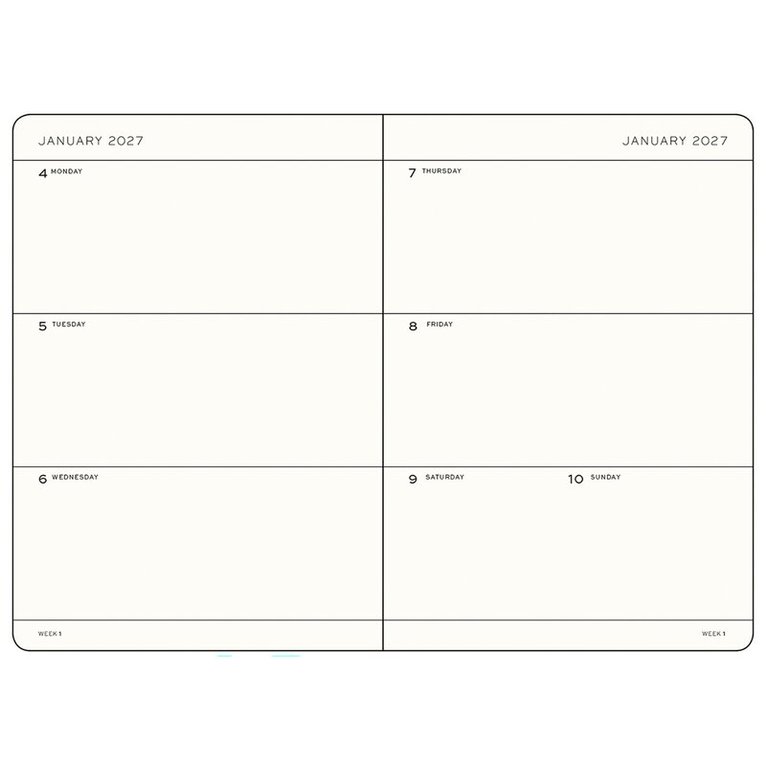 Kalender 2026-2027 Leuchtturm A5 VpU 18mån svart, Övrigt