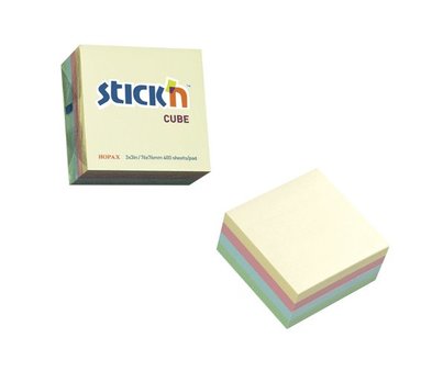 Notisblock 76x76mm 400 blad 4 pastellfärger, Övrigt