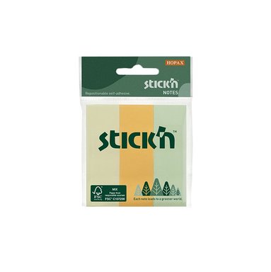 Notisflik Stick'n 76x25mm FSC 3 färger, Övrigt