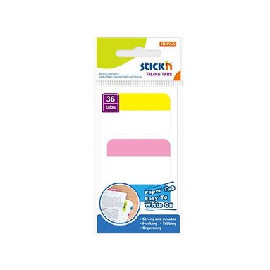 Notisflik 28x45mm papper 36blad 3 färger