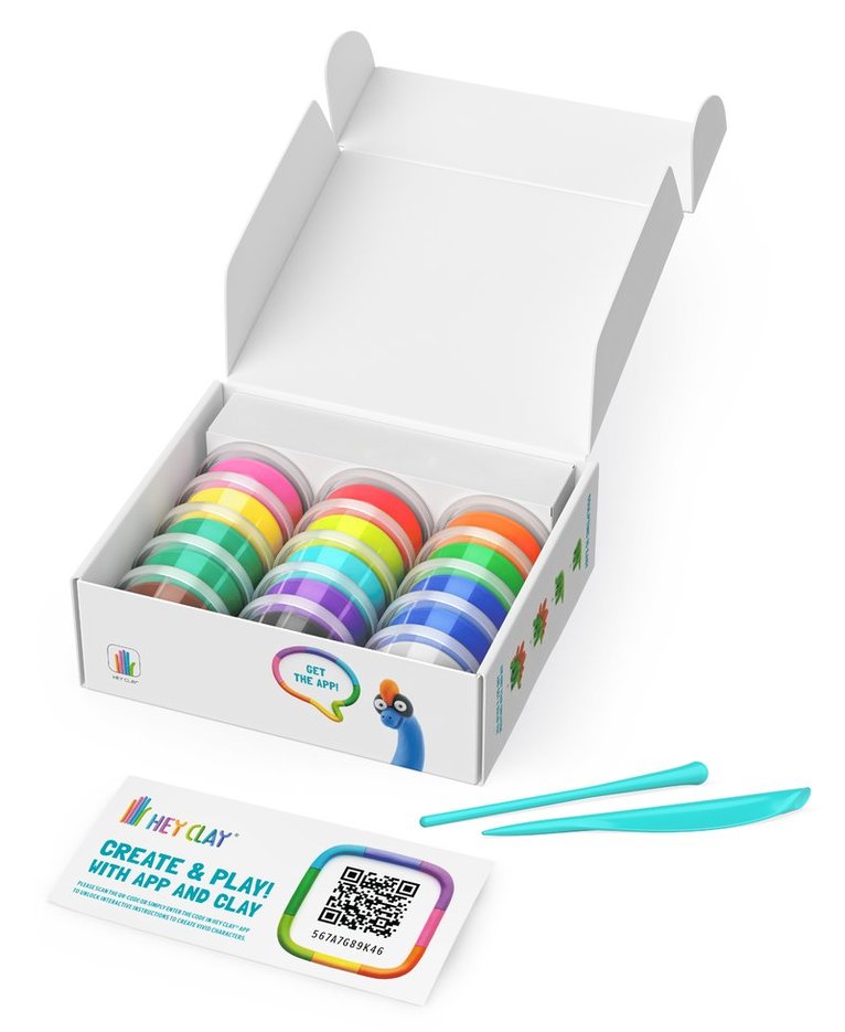 Leklera Hey Clay Dinosaurier 15 burkar, Övrigt