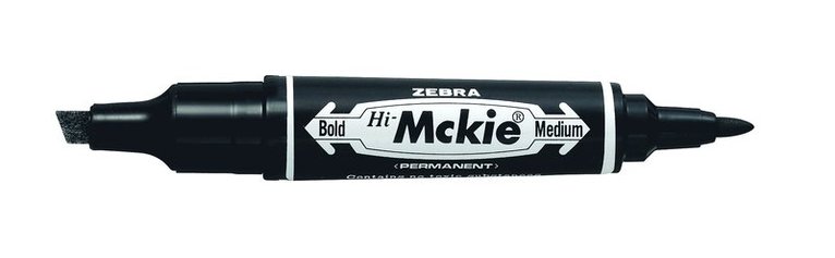 Märkpenna Hi-Mckie Permanent Marker Twin-tip svart 1