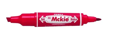Märkpenna Hi-Mckie Permanent Marker Twin-tip röd, Övrigt