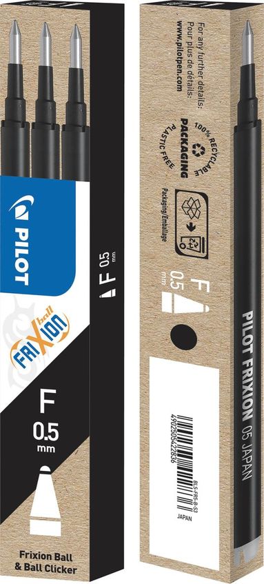 Refill Frixion Ball 0.5 3-pack svart, Övrigt