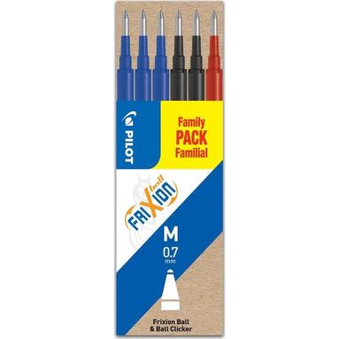 Patron Frixion Ball 0,7 6-pack blå/svart/röd, Övrigt