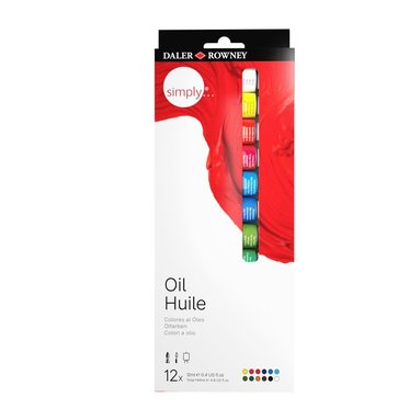 Oljefärgsset Simply 12ml 12 färger, Övrigt