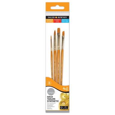 Pensel Simply Art Gold Taklon Nr.1 4-pack 1