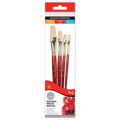 Pensel Simply Art Natural White Bristle nr1 4-pack