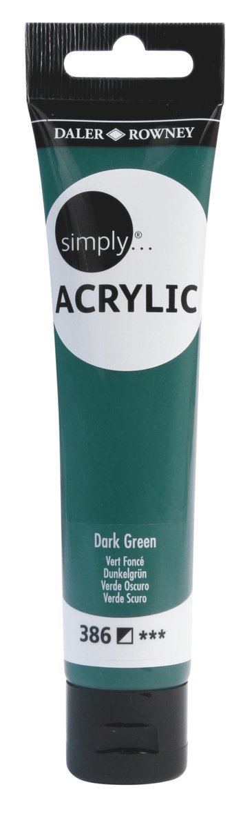 Akrylfärg 75ml Simply mörkgrön