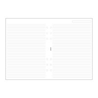 Kalenderdel Filofax A5 anteckningsblad linjerade vit