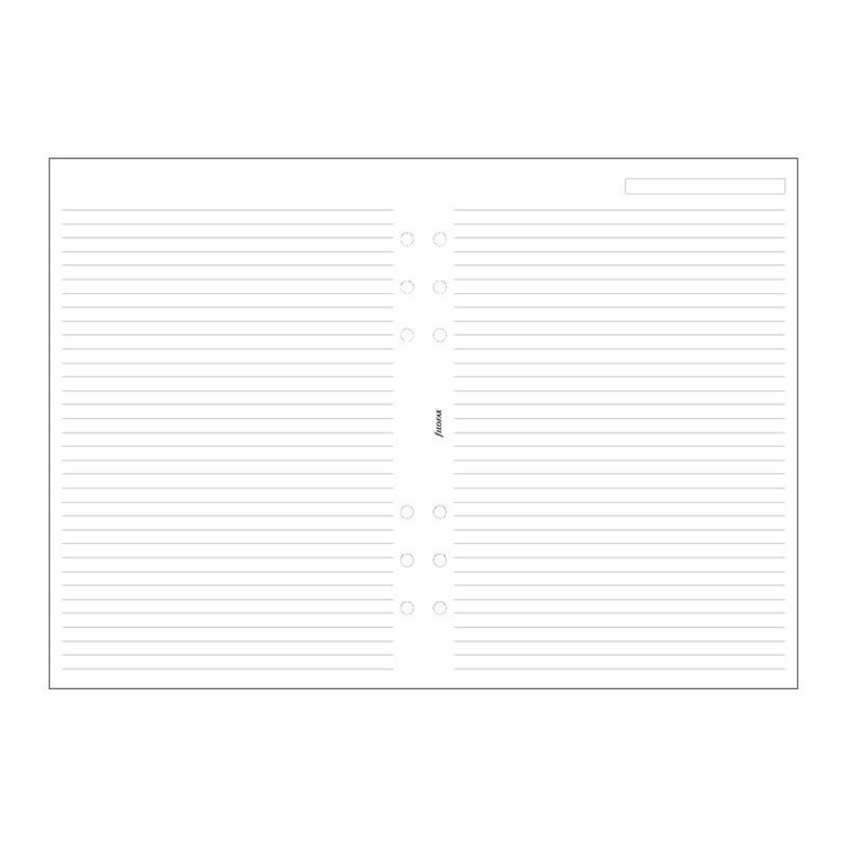 Kalenderdel Filofax A5 anteckningsblad linjerade vit 1