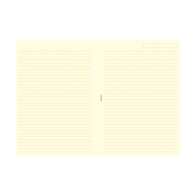 Kalenderdel Filofax A5 anteckningsblad linjerad beige 1