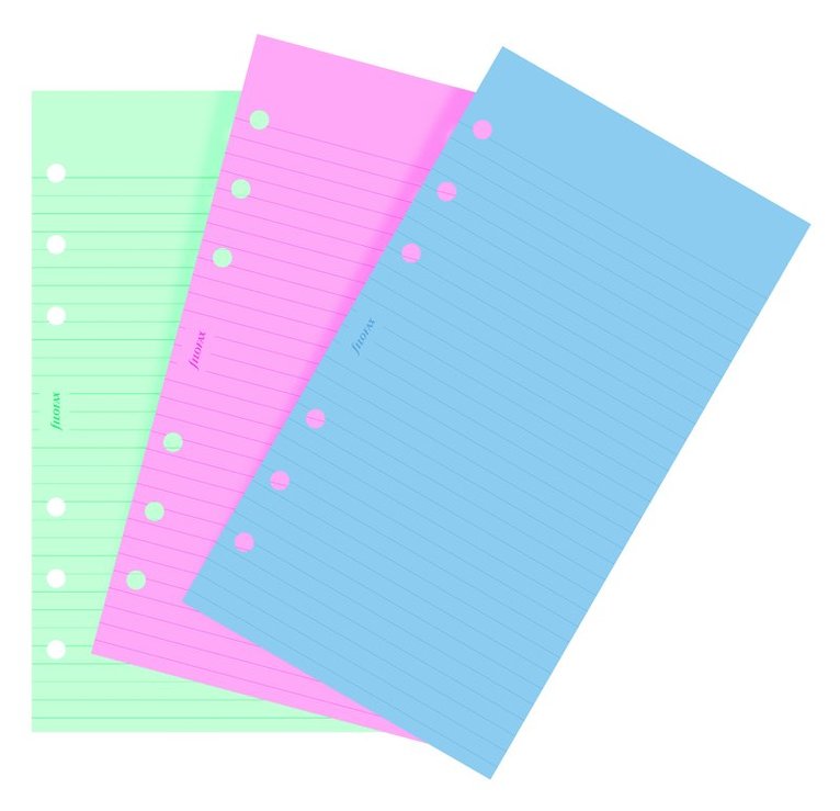 Kalenderdel Filofax Personal anteckningsblad linjerad färg 1