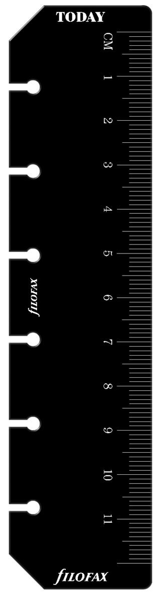 Kalenderdel Filofax Pocket linjal-markör svart 1
