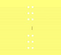 Kalenderdel Filofax Personal anteckningsblad linjerad gul 
