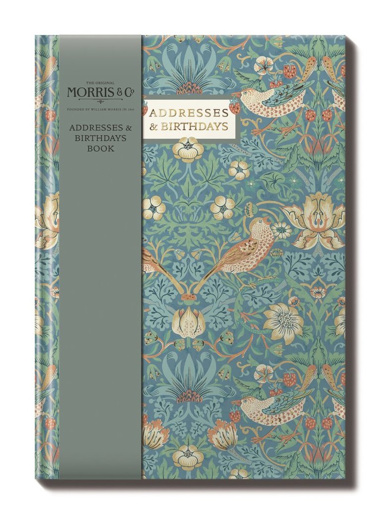 Födelsedagsbok/Adressbok A5  - William Morris 1