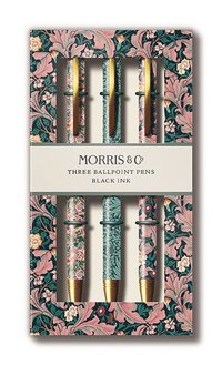 Kulspetspenna 3-pack William Morris : Strawberry Thief Blush