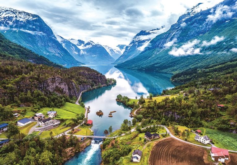 Pussel 1000 bitar - World's Smallest - Fjords Norway, Övrigt